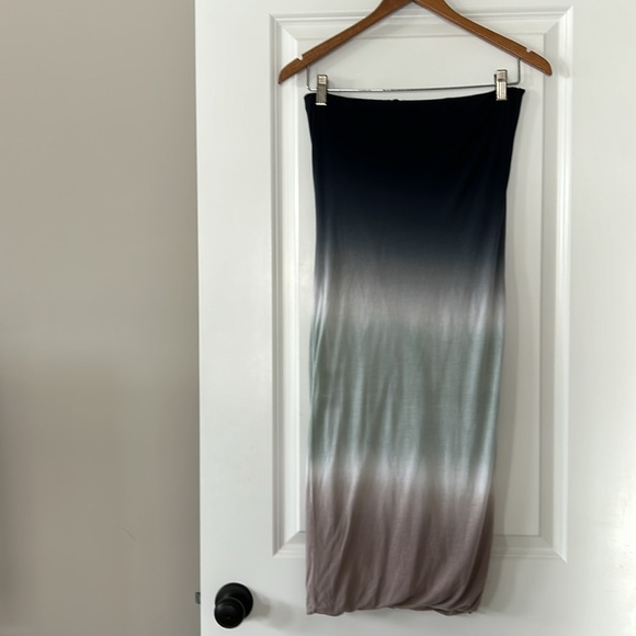 Young, Fabulous & Broke Ombre Modal Midi Skirt Stretchy Pull-On Style YF&B - Picture 7 of 7